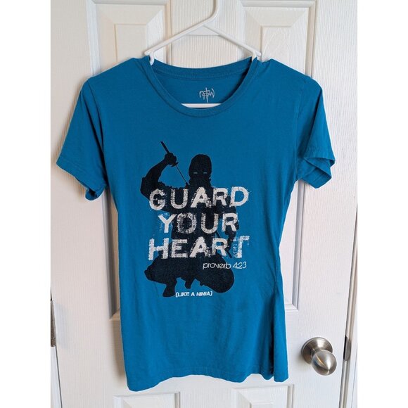 NOTW guard your heart ninja proverbs tshirt Bible verse Christian not this world - Picture 1 of 3